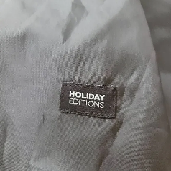 Holiday Editions black & white pinstriped vest office business professional form - Picture 6 of 10